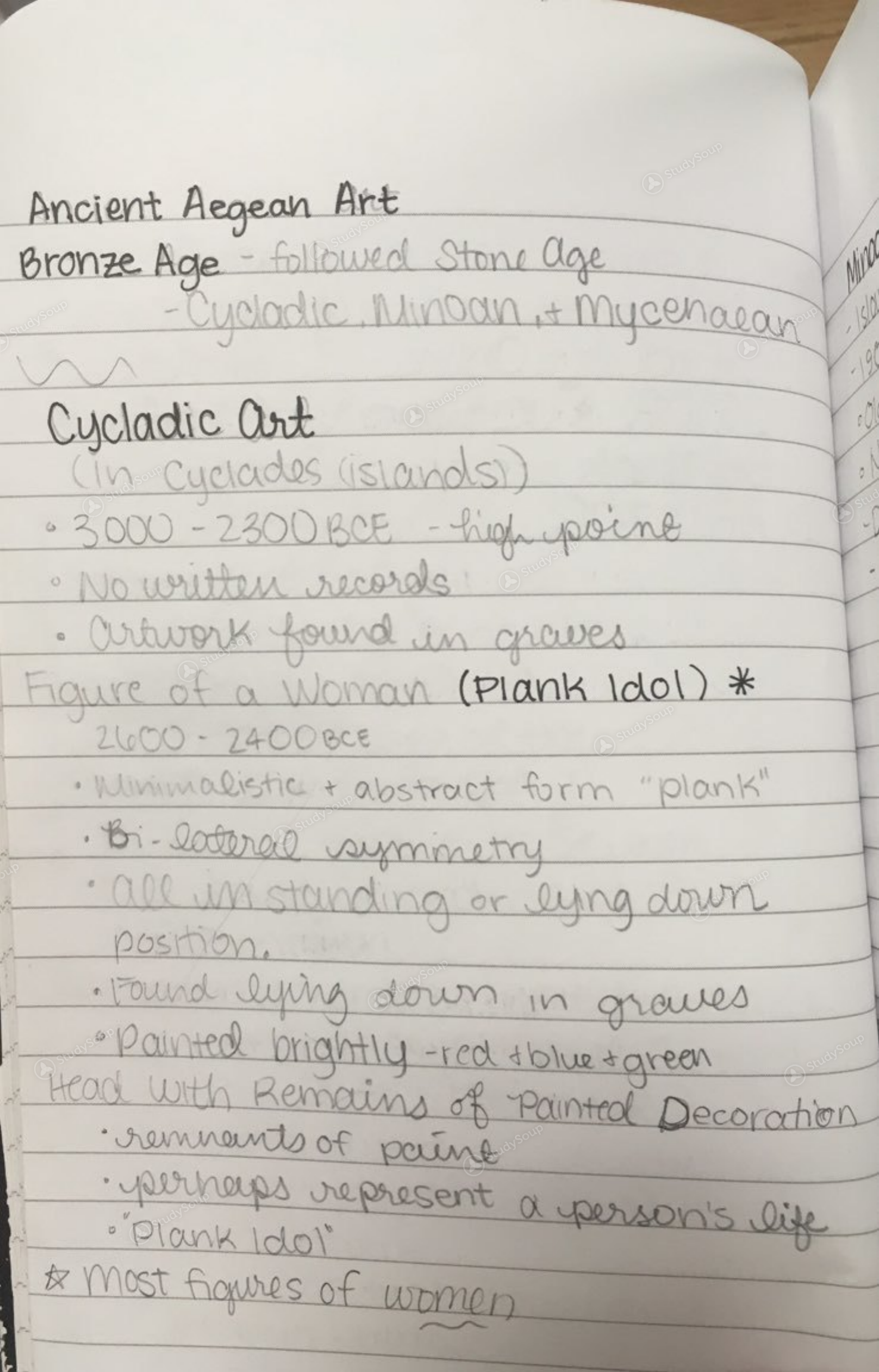 UC HIST 1001 Art History Notes Week 5 Class Notes StudySoup